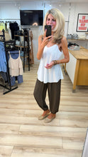 Load image into Gallery viewer, 1.       Textured Pull On Trousers-Chocolate
