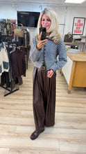 Load image into Gallery viewer, 1. Striped Chunky Knit Jacket-Blue/Brown
