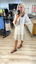 Load image into Gallery viewer, 1.     Boho Mirror Sequin Embellished Dress-Ivory
