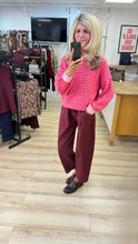Load image into Gallery viewer, 1.                 Barrel Leg Magic Pants-Wine
