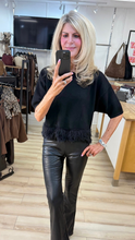 Load image into Gallery viewer, 1.             Super Soft Eyelash Trim Jumper-Black
