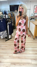 Load image into Gallery viewer, 1.             Satin Cowl Neck Camisole-Pink/Brown/White
