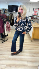 Load image into Gallery viewer, 1.                       Cheetah Print Bomber Jacket-Navy
