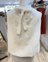 Load image into Gallery viewer, 1.    Bubble Hem Broderie Anglaise Blouse-Ivory
