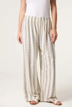 Load image into Gallery viewer, 1.                 Striped Wide Leg Trousers-Ivory/Black
