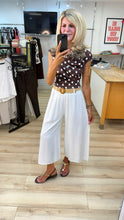 Load image into Gallery viewer, 1. Wide Leg Belted Culottes-White
