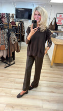 Load image into Gallery viewer, 1.                   Side Button Soft Knit Tabard-Chocolate
