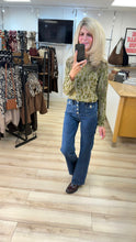 Load image into Gallery viewer, 1.         Military Button Front Stretch Jeans-Dark Denim
