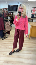Load image into Gallery viewer, 1.                 Barrel Leg Magic Pants-Wine
