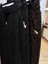 Load image into Gallery viewer, 1.                   Leopard Straight Leg Joggers-Charcoal
