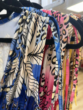 Load image into Gallery viewer, 1.           Palm Print Silky Midi Dress-Blue
