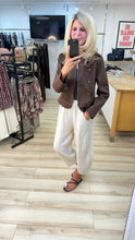 Load image into Gallery viewer, 1. Zip Front Lined Military Jacket-Coffee
