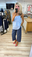 Load image into Gallery viewer, 1.              Tiered Silk Camisole-Baby Blue

