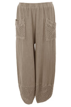 Load image into Gallery viewer, 1.                   Mesh Hem and Pocket Linen Trousers-Mink
