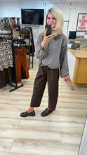 Load image into Gallery viewer, 1.                        Check Bomber Jacket-Brown/Navy/Evru check
