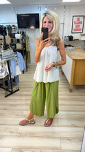 Load image into Gallery viewer, 1.                          Raw Hem Linen Camisole-Beige

