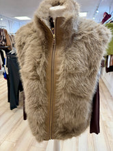 Load image into Gallery viewer, 1.                       Luxe Faux Fur Gilet-Taupe
