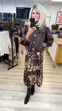 Load image into Gallery viewer, 1.   Satin Slip Skirt-Brown Multi
