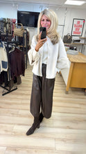 Load image into Gallery viewer, 1. Premium Chenille Fur Trim Swing Jacket-Ivory
