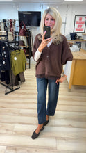 Load image into Gallery viewer, 1.          Lace Trim Soft Knit Cardigan-Chocolate
