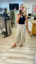 Load image into Gallery viewer, 1.        Shirred Waist Cross Over Leg Trousers-Beige
