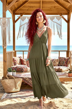 Load image into Gallery viewer, 1.              Plunge Cami Maxi Dress-Khaki
