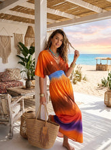 Load image into Gallery viewer, 1.           Ombré Silky Maxi-Orange

