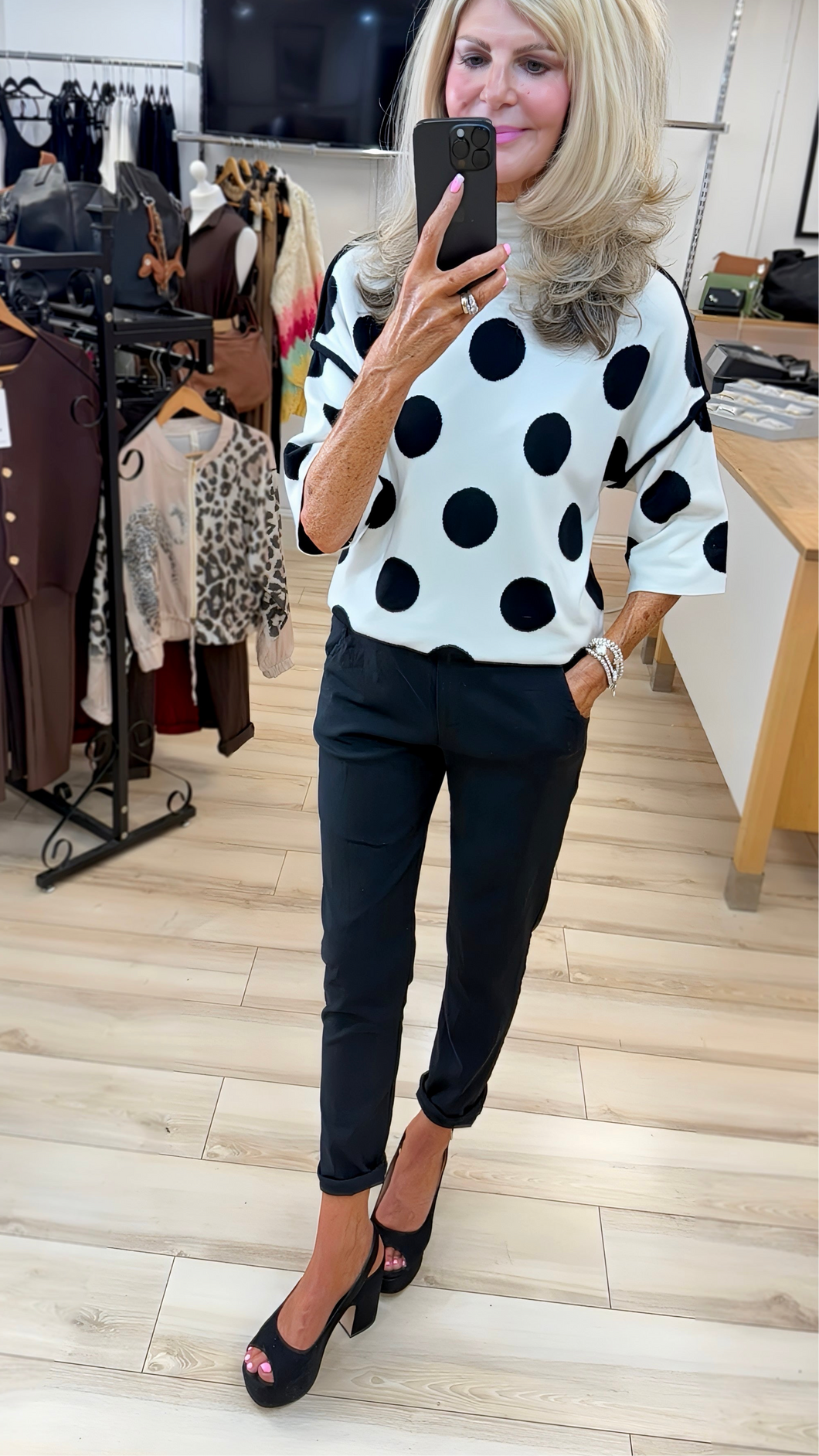 1. Slim Fit Magic Pants-Black