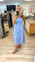 Load image into Gallery viewer, 1.    Ruched Strappy Dress-Blue
