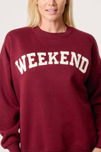 Load image into Gallery viewer, 1.  WEEKEND Sweatshirt-Wine
