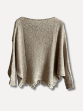 Load image into Gallery viewer, 1.         Cross Over Lace Trim Soft Knit-Oatmeal
