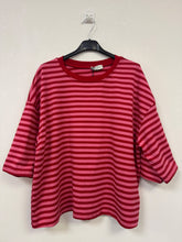 Load image into Gallery viewer, 1.      Striped T-Shirt-Pink/Wine
