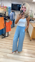 Load image into Gallery viewer, 1. Chambray Wide Leg Trousers

