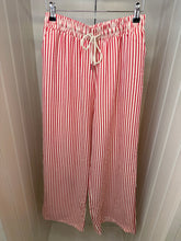 Load image into Gallery viewer, 1.Striped Wide Leg Trousers-Red/Ecru
