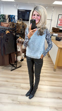 Load image into Gallery viewer, 1.    Mesh Sheer Top-Grey Leopard

