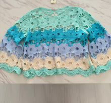 Load image into Gallery viewer, 1.     Crochet Open Knit-Mint/Aqua
