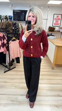 Load image into Gallery viewer, 1.                  Chunky Knit Cardigan-Wine
