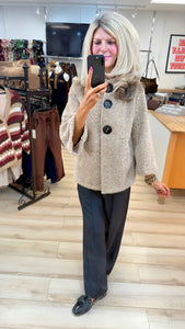1.Brushed Button Swing Jacket-Mocha