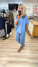 Load image into Gallery viewer, 1.       Pillow Cotton 2 Piece Co-Ord-Light Blue
