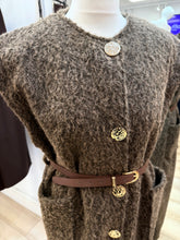 Load image into Gallery viewer, 1.Belted Gold Button Waistcoat-Chocolate Marl
