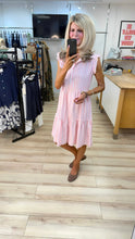 Load image into Gallery viewer, 1.             Striped Smock Dress-Pink/White
