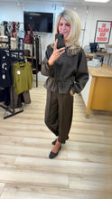 Load image into Gallery viewer, 1.              Tie Waist Top &amp; Trouser Co-ord-Chocolate
