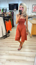 Load image into Gallery viewer, 1.              Bardot Cotton Playsuit-Rust
