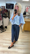 Load image into Gallery viewer, 1.    Crochet Open Knit Cardigan-Baby Blue
