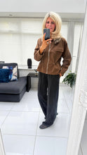 Load image into Gallery viewer, 1.                              Utility Cinch Waist Lined Jacket-Coffee
