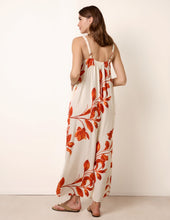 Load image into Gallery viewer, 1.         Floral Wide Leg Jumpsuit-Ivory/Orange
