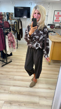 Load image into Gallery viewer, 1.                      Cheetah Print Bomber Jacket-Chocolate
