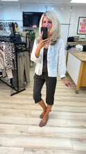 Load image into Gallery viewer, 1.                  Sequin Semi Sheer Bomber Jacket-Ecru
