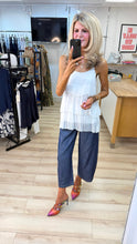 Load image into Gallery viewer, 1.              Tiered Silk Camisole-White

