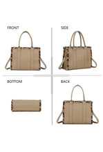 Load image into Gallery viewer, 1.    The Tote Bag-Beige/Leopard Trim
